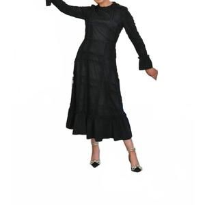 NEW ESTEEM COUTURE ella longsleeve ruffle dress in black